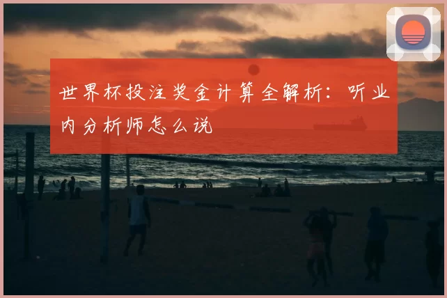 世界杯投注奖金计算全解析:听业内分析师怎么说