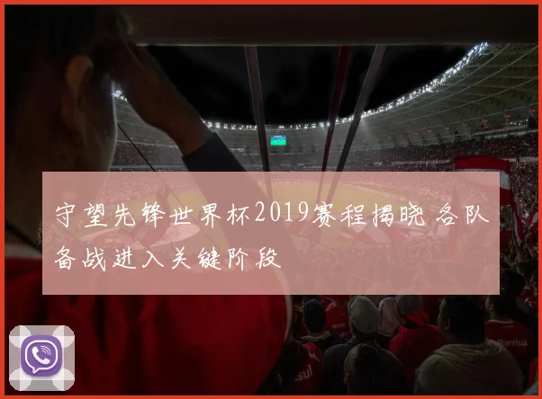 守望先锋世界杯2019赛程揭晓 各队备战进入关键阶段