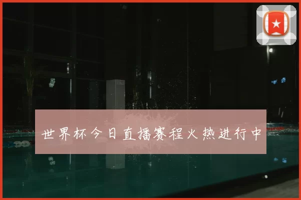 世界杯今日直播赛程火热进行中